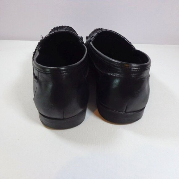 Nunn Bush Mens‎ Black Woven Leather Penney Loafers Tassels Style 84111 Size 10M - Picture 5 of 8